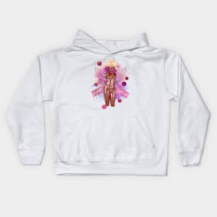 Greek stone floral design I’ve arrived planet queen of the universe pink Kids Hoodie